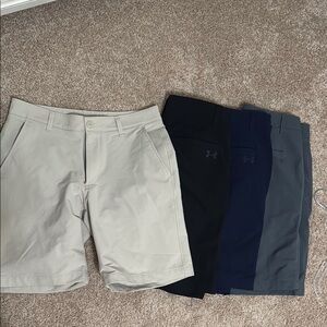 Under Armour Tan and Black Athletic Shorts